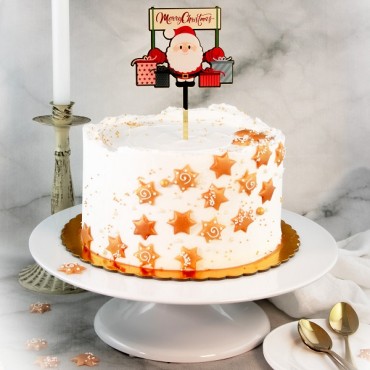 Santa Claus Cake Topper - CAKE TOPPER SANTA CLAUS 16X10.5CM - Dekora Santa Topper