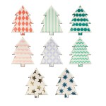 Meri Meri Patterned Christmas Tree Plates, 8 pcs