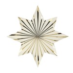 Meri Meri Gold Stripe Star Plates, 8 pcs