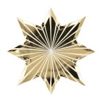 Meri Meri Gold Stripe Star Plates, 8 pcs