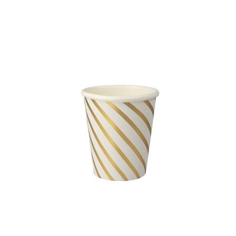 Meri Meri Gold Swirl Cups, 8 pcs