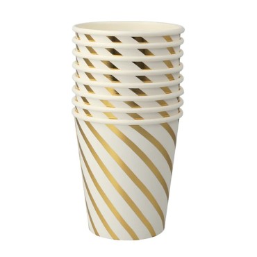 Gold Swirl Cups Partyware - Meri Meri Switzerland - New Years Partyware