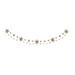 Meri Meri Eco Sparkling Star Garland Gold, 1.8 Meter