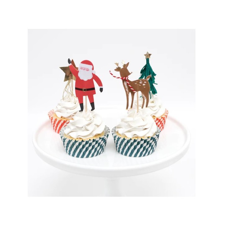 Meri Meri Festive Icon Cupcake Set 48 pcs | Christmas Cupcakes