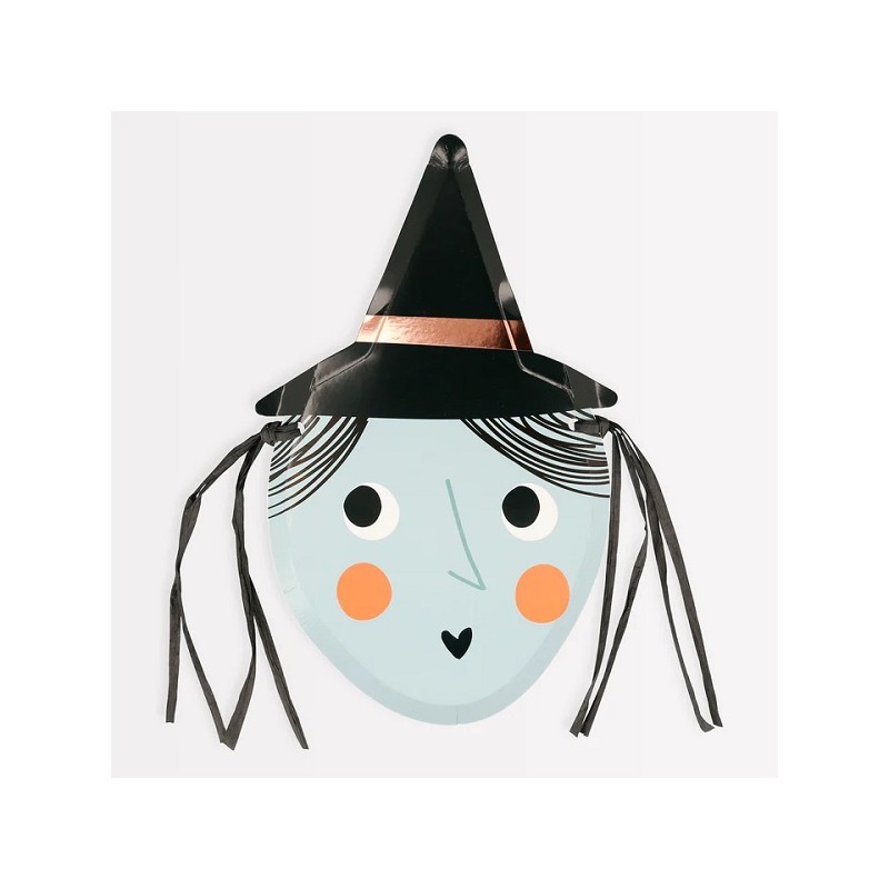 Meri Meri Halloween Witch Plates, 8 pcs