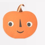 Meri Meri Halloween Pumpkin-Face Napkins, 16 pcs
