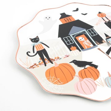 Family Friendly Halloween Tableware - Halloween Dinner Plates Pumpkin Patch - Meri Meri Halloween Partyware