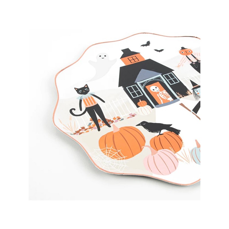 Meri Meri Halloween Pumpkin Patch Dinner Plates, 8 pcs