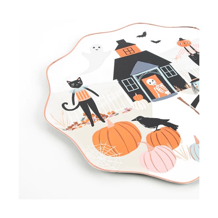 Meri Meri Halloween Pumpkin Patch Plates 8 pcs | Halloween Party Meri Meri Halloween Pumpkin Patch Plates 8 pcs | Halloween Party