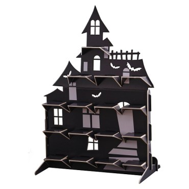 Spukhaus Etagere - Halloween Tischdekoration Geisterhaus - Haunted House Treat Stand