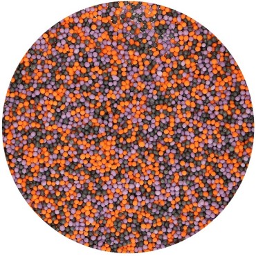 FunCakes Nonpareils Halloween 80g - Halloween Sugar Pearls Black-Purple-Orange