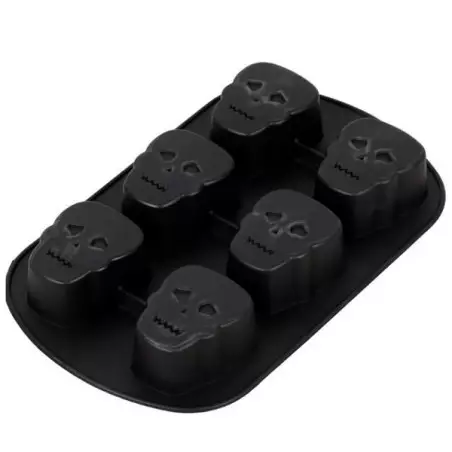 Wilton Halloween Totenkopf Silikonbackform 6 Stk