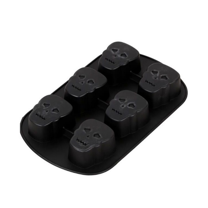 Wilton Halloween Totenkopf Silikonbackform 6 Stk