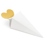 PartyDeco Heart Cone Favour Boxes, 6 pcs