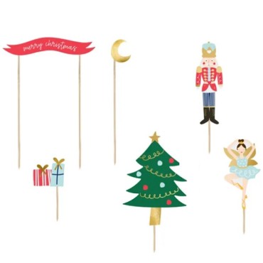 Cake toppers Nutcracker - Merry Christmas Cake Topper Set KPT63