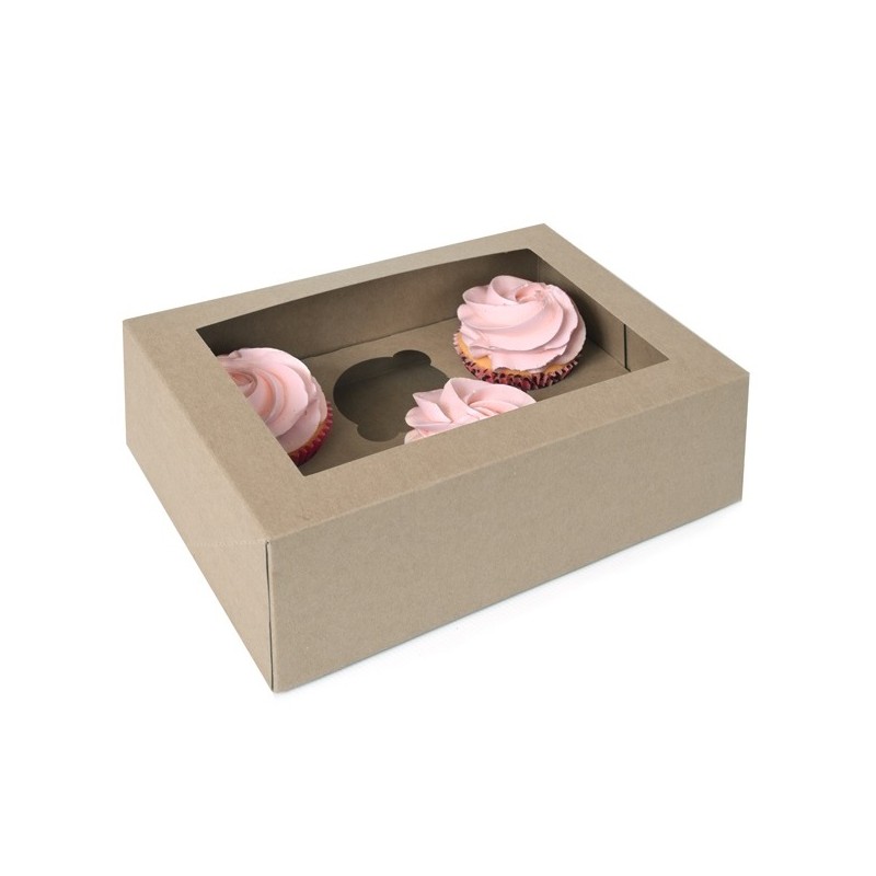 House of Marie 6 Cupcake Box Kraftpaper - ECO LINE, 2 pcs