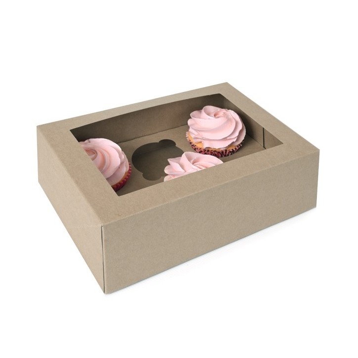 House of Marie 6er Cupcake Schachtel Kraftpapier ECO LINE House of Marie 6er Cupcake Schachtel Kraftpapier ECO LINE