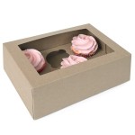 House of Marie 6 Cupcake Box Kraftpaper - ECO LINE, 2 pcs