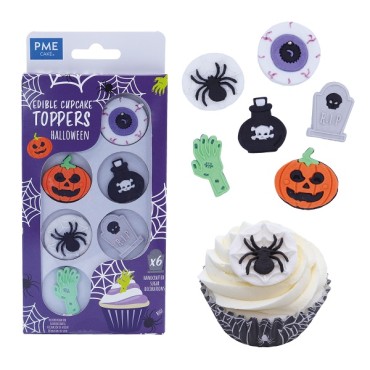 Halloween Kuchendekor - PME Cupcake Zuckerdeko - Halloween 6 Stück