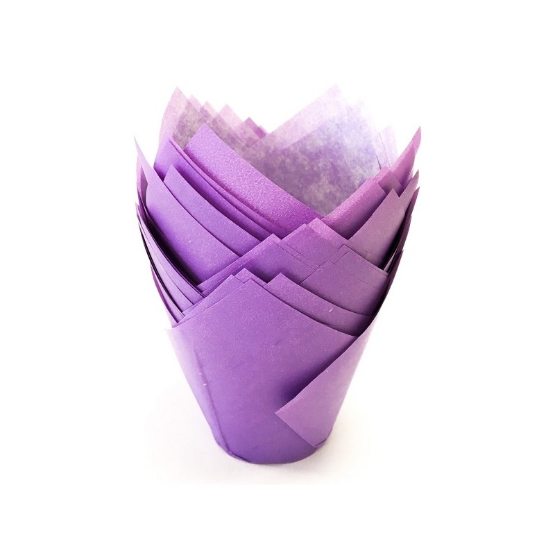 Lilac Tulip Muffin Wraps, 50 pcs