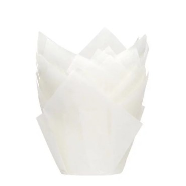 Tulip baking cups White - American Muffin-Tulip-Wraps White