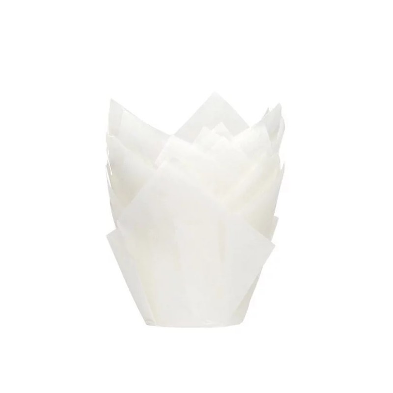 White Tulip Muffin Wraps, 50 pcs