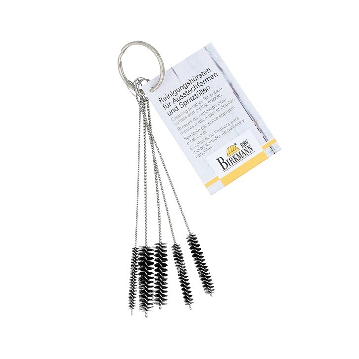 Birkmann Mini Cleaning Brushes Set of 5 – for Piping Nozzles & Cutters Birkmann Mini Cleaning Brushes Set of 5 – for Piping Nozzles & Cutters