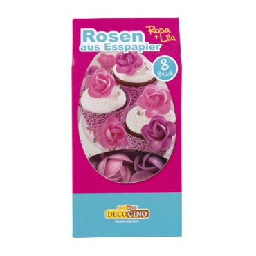 Glutenfree Edible Roses Pink & Purple - Wafer Roses Lactosefree