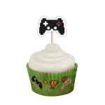 Anniversary House Gaming Party Cupcake Toppers, 12 pcs