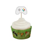 Anniversary House Gaming Party Cupcake Toppers, 12 pcs
