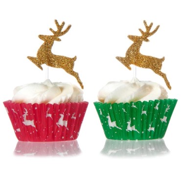 Reindeer Cupcake Cases - Cupcake Liners Christmas Reindeer