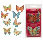 deKora Esspapier Schmetterlinge, 8 Stück