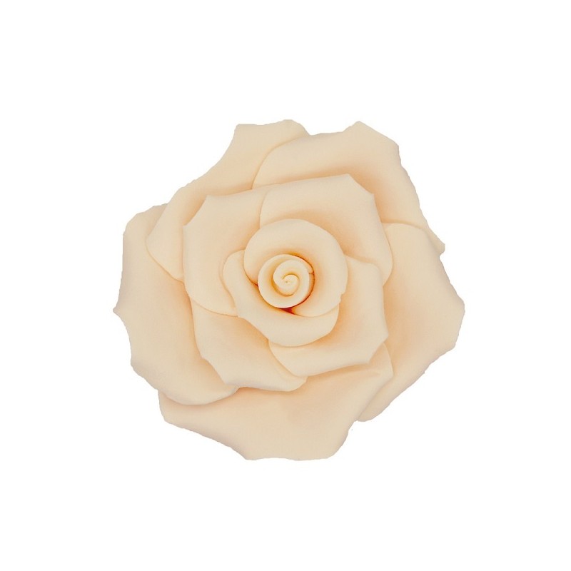 deKora 7cm Sugar Roses Ivory, 6 pcs