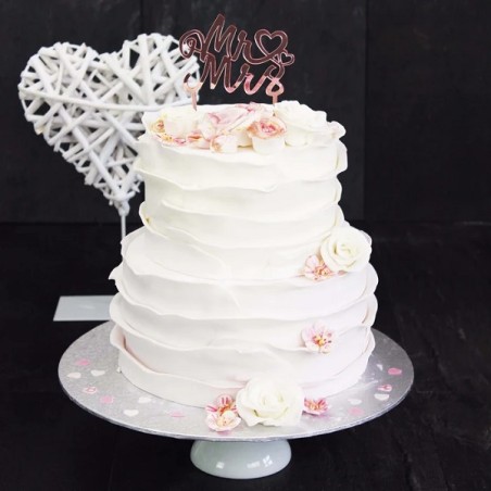 Cake Topper Mr&Mrs Rosegold - Kuchentopper MR & MRS Rosé