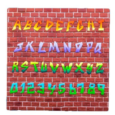FMM Graffiti Alphabet & Number Font - Graffiti Buchstaben Ausstecher