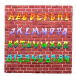 FMM Sugarcraft Alphabet & Zahlen Grossbuchstaben GRAFFITI