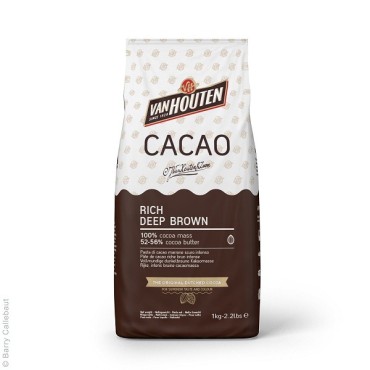 Rich Deep Brown Cocoa Powder 1kg - Van Houten Cacaopowder Kosher