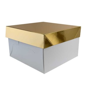 Panettone Gift Box with gold Lid - Golden Panettone Box for 1kg