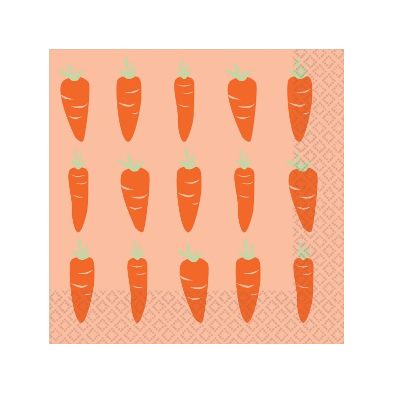 Amscan Happy Easter Carrots Servietten, 16 Stück