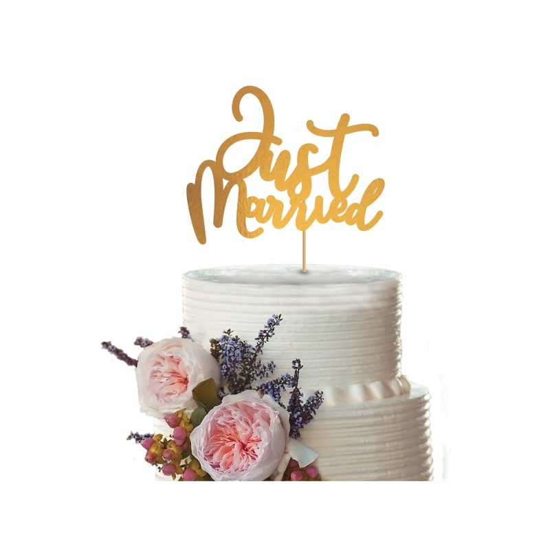 Amscan GoldJust Married Cake Topper