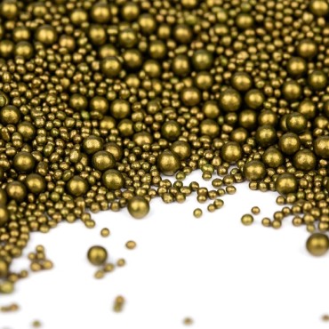 Superstreusel Mix MondSchein - Grün-Gold Metallic Perlen