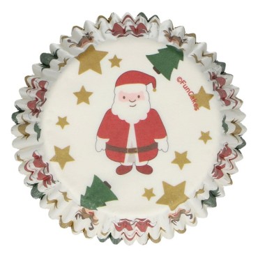 Cupcakebackförmchen Weihnachten - Santa Cupcakeförmli - Weihnachtsmann Cupcakeförmchen