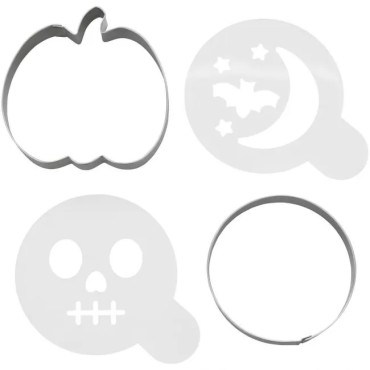 Wilton Cookie Cutter & Stencil Set Halloween Set/4