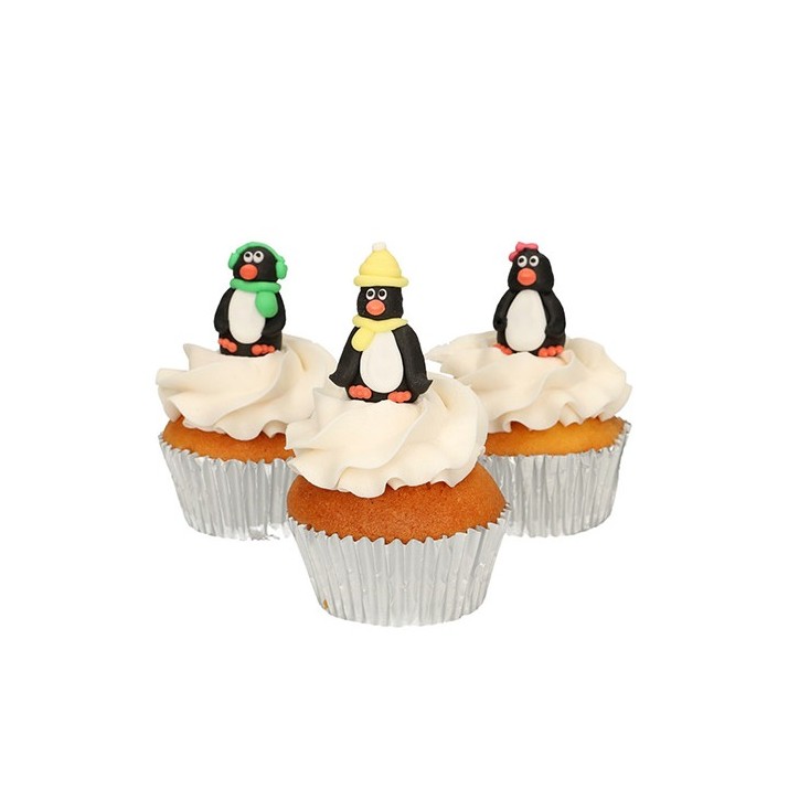 Pinguin Zuckerfiguren 3D - Kuchendekor Pinguin Glutenfrei Pinguin Zuckerfiguren 3D - Kuchendekor Pinguin Glutenfrei