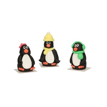 Penguin Sugar Decoration 3D - FunCakes Sugar Decorations 3D Penguin Set/3