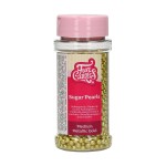 FunCakes 4mm Sugar Pearls Metallic Gold, 80g