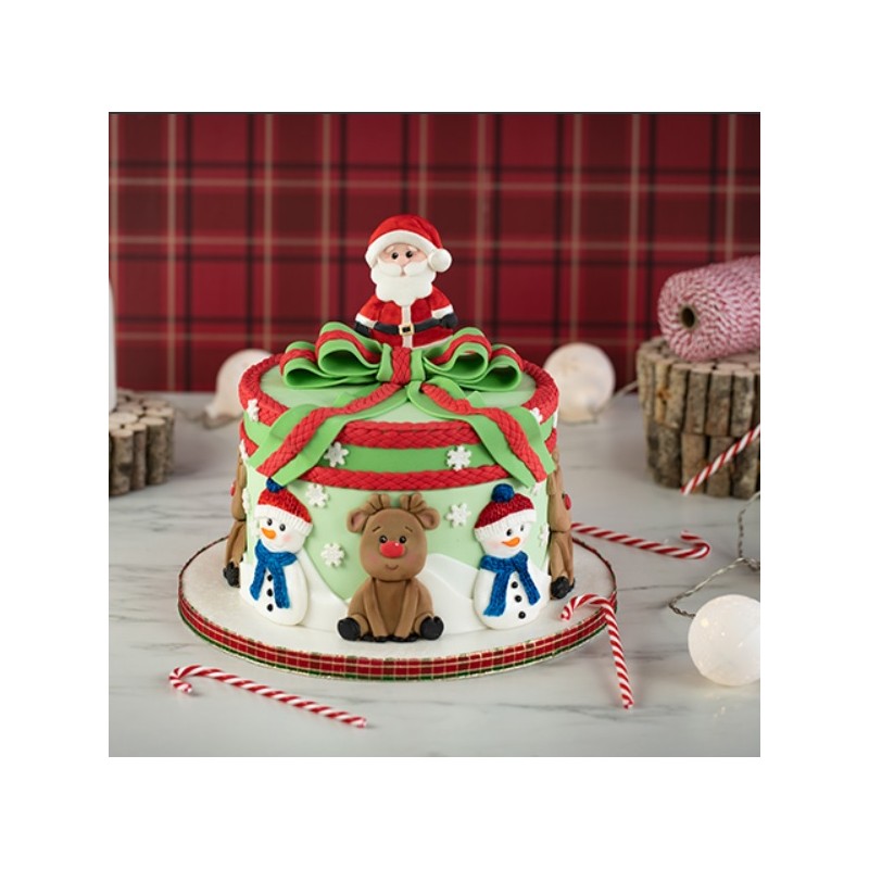 Karen Davies Christmas Cookies Santa - Snowman - Rudolpf Sugarcraft Mould