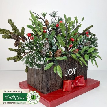 Katy Sue Mould Winter Foliage - Sugarcraft Mould conifer cones and berries