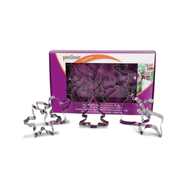 Patisse Christmas Cookie Cutter Set 18pc