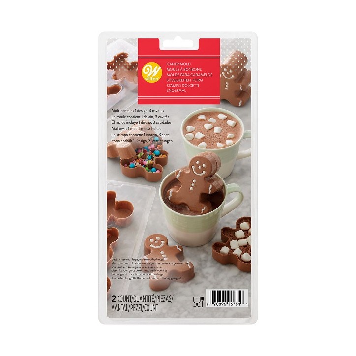 Wilton 3D Gingerbread Hot Chocolate Bomb Mold Wilton 3D Gingerbread Hot Chocolate Bomb Mold